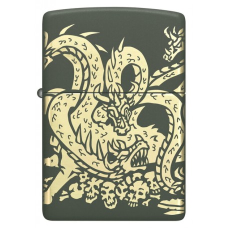 Запальничка Zippo Dragon Design Green Matte (48907zippo)