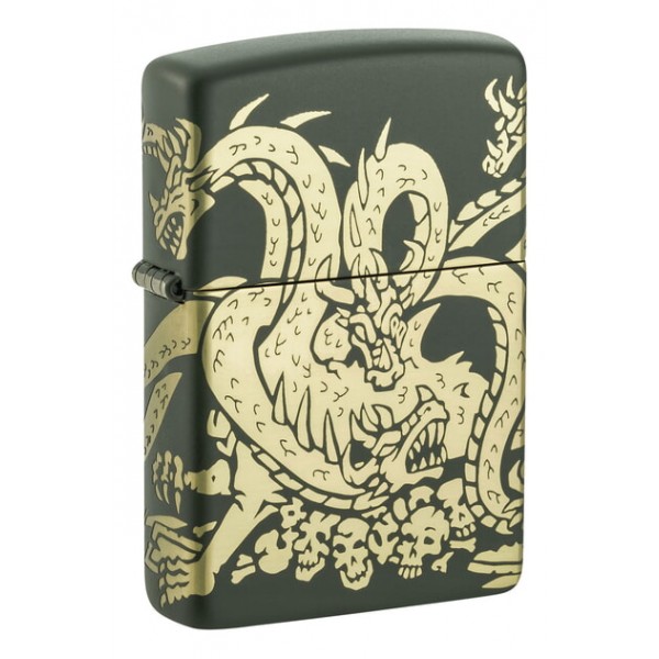Запальничка Zippo Dragon Design Green Matte (48907zippo)