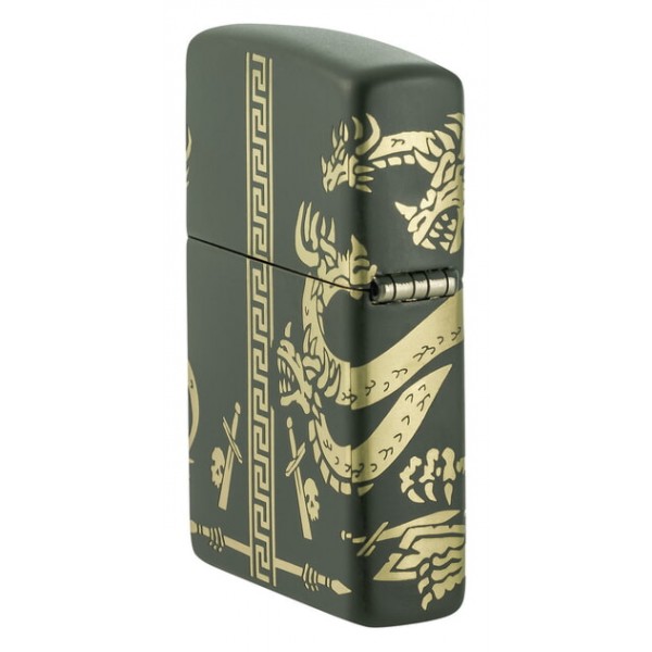 Запальничка Zippo Dragon Design Green Matte (48907zippo)