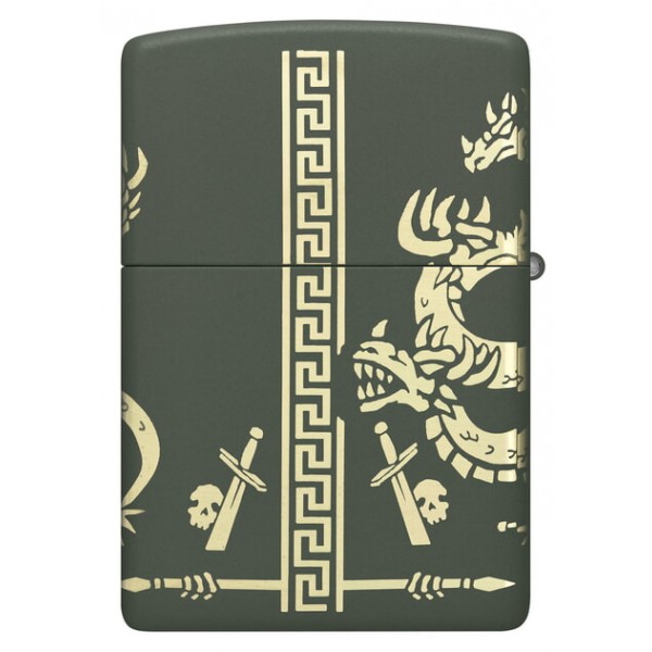 Запальничка Zippo Dragon Design Green Matte (48907zippo)