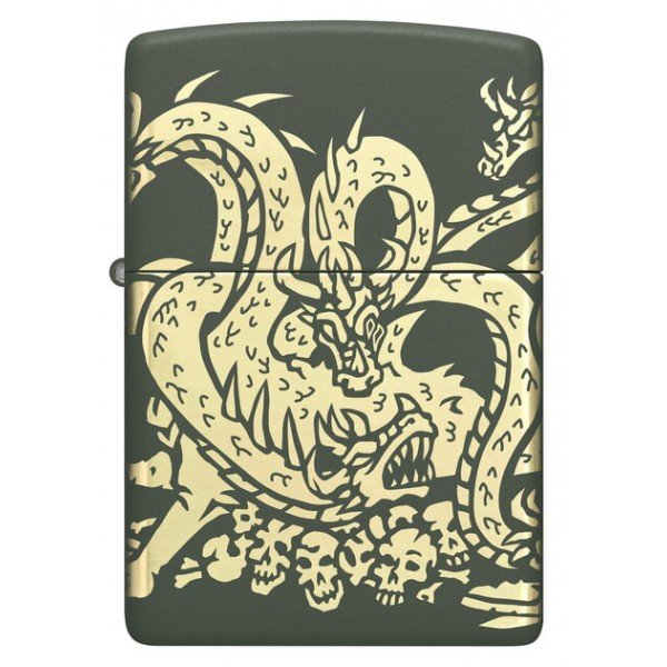 Запальничка Zippo Dragon Design Green Matte (48907zippo)