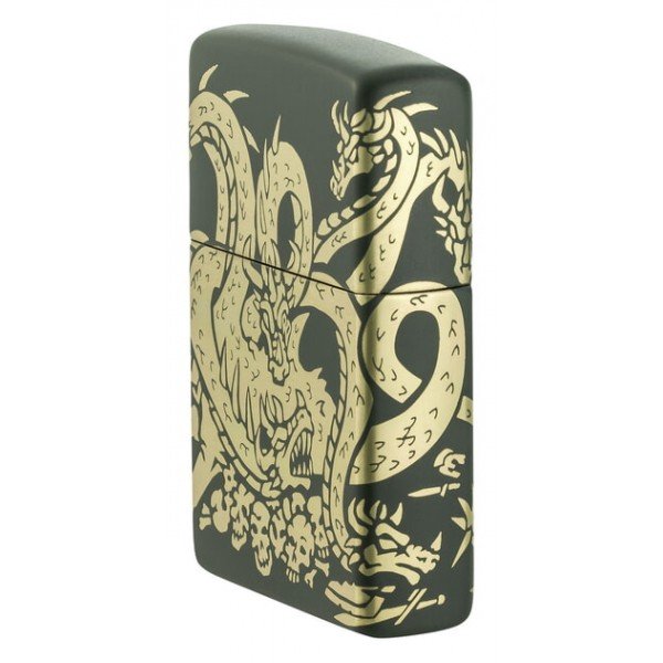 Запальничка Zippo Dragon Design Green Matte (48907zippo)