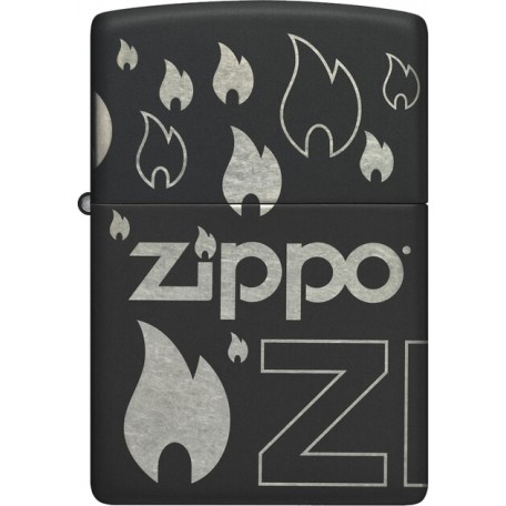 Запальничка Zippo гравірування Чорна (Zippo 48908)