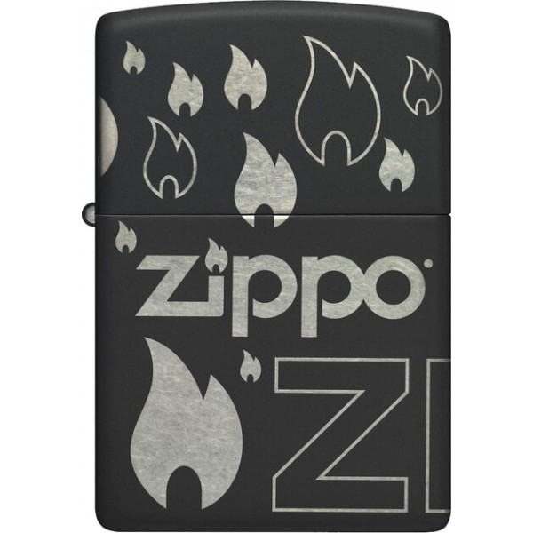 Запальничка Zippo гравірування Чорна (Zippo 48908)