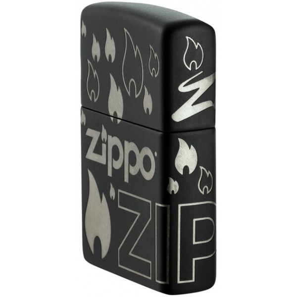 Запальничка Zippo гравірування Чорна (Zippo 48908)