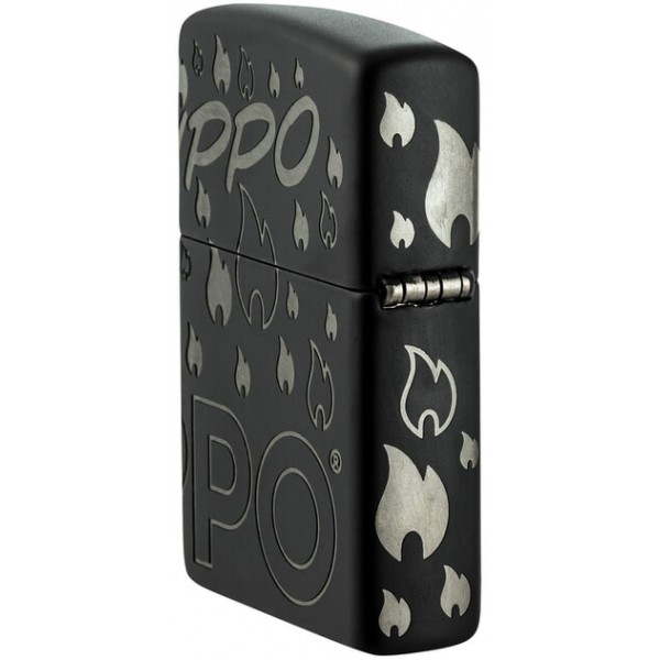 Запальничка Zippo гравірування Чорна (Zippo 48908)