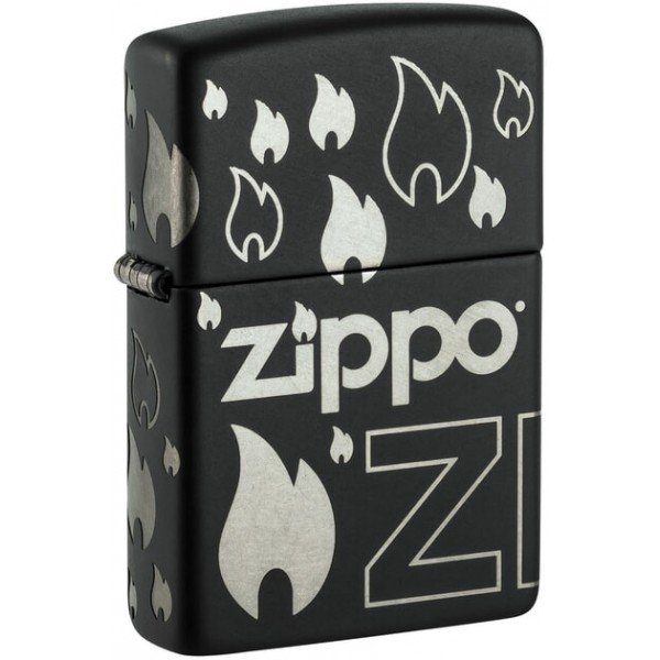 Запальничка Zippo гравірування Чорна (Zippo 48908)