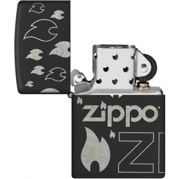 Запальничка Zippo гравірування Чорна (Zippo 48908)