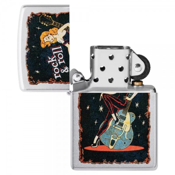 Запальничка бензинова ZIPPO Cool Chick Design, сатиновий хром (48930)