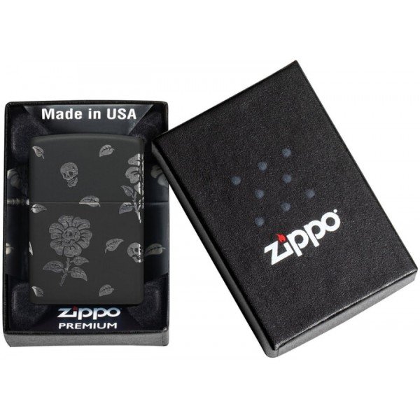 Запальничка Zippo гравірування Flower Skulls (Zippo 48931)