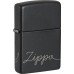 Запальничка Zippo Cursive Чорна матова (Zippo 48979)