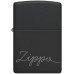 Запальничка Zippo Cursive Чорна матова (Zippo 48979)