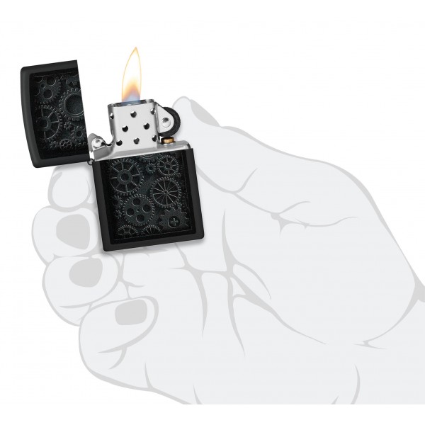 Запальничка Zippo Classic Steampunk Design Black Matte 48999