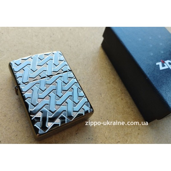  Запальничка Zippo 24095 Geometric Weave Design Armor Чорна (Zippo 49173)