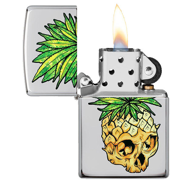 Зажигалка Zippo 250 Leaf Skull Pineapple (49241)