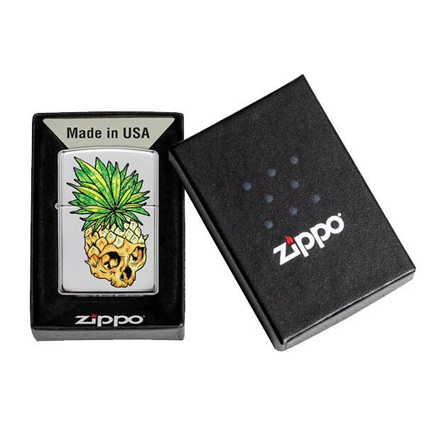 Запальничка Zippo 250 Leaf Skull Pineapple (49241)