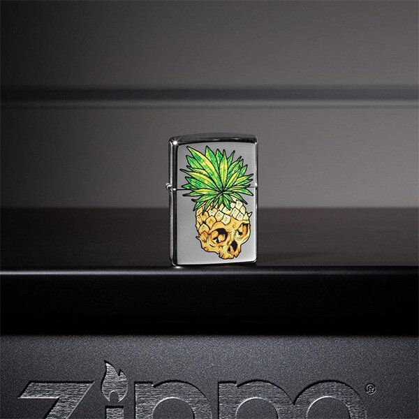 Запальничка Zippo 250 Leaf Skull Pineapple (49241)