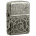 Запальничка бензинова армована Zippo Armor® Antique Silver Pattern Design MultiCut античне срібло, подарункова коробка (49290)