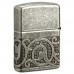 Запальничка бензинова армована Zippo Armor® Antique Silver Pattern Design MultiCut античне срібло, подарункова коробка (49290)