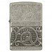 Запальничка бензинова армована Zippo Armor® Antique Silver Pattern Design MultiCut античне срібло, подарункова коробка (49290)