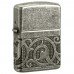 Запальничка бензинова армована Zippo Armor® Antique Silver Pattern Design MultiCut античне срібло, подарункова коробка (49290)