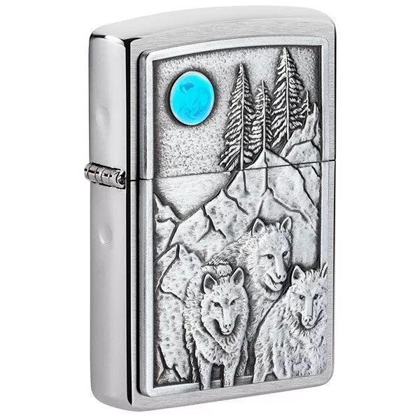 Запальничка ZIPPO 200 Wolf & Pack Emblem (49295)