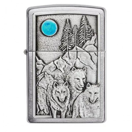Зажигалка ZIPPO 200 Wolf & Pack Emblem (49295)