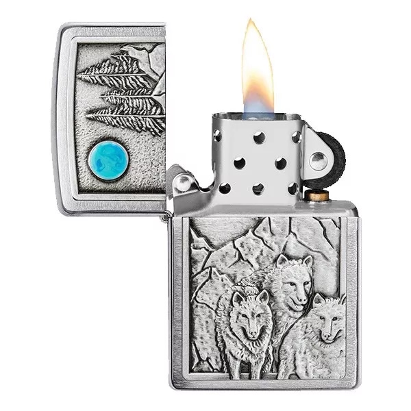 Запальничка ZIPPO 200 Wolf & Pack Emblem (49295)