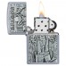Запальничка бензинова ZIPPO Saloon Skull Emblem, матовий хром (49298)