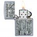 Запальничка бензинова ZIPPO Saloon Skull Emblem, матовий хром (49298)