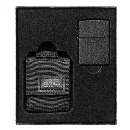 Запальничка тактичний чохол Zippo Blk Crackle ltr Чорний GS (49402)
