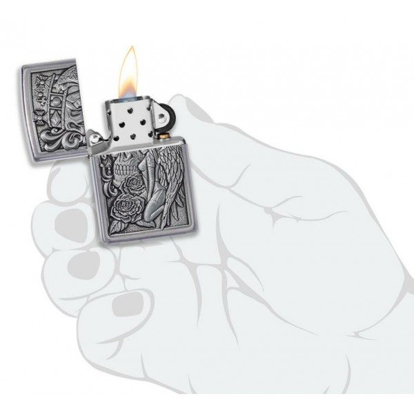 Запальничка Zippo 207 Skull And Angel Emblem (49442)
