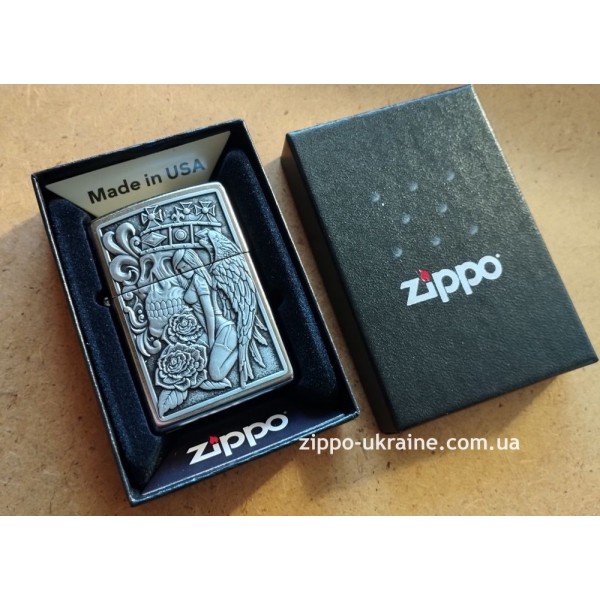 Запальничка Zippo 207 Skull And Angel Emblem (49442)
