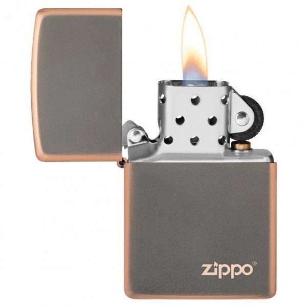 Запальничка Zippo Rustic Bronze Zippo Logo 49839ZL, зиппо лого