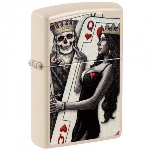 Зажигалка Zippo Skull King Queen Beauty 49942
