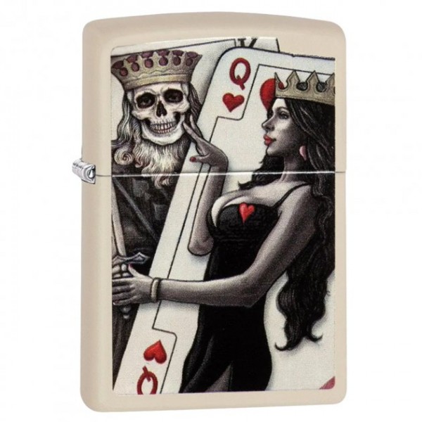  Запальничка Zippo Skull King Queen Beauty 49942