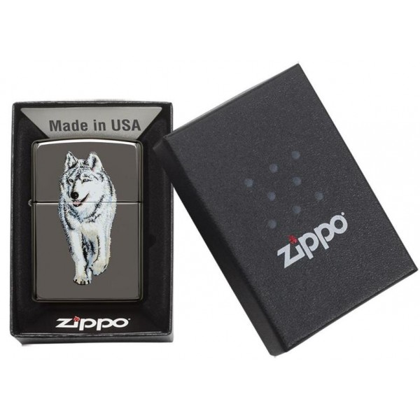 Запальничка Zippo 150 Wolf Black Ice 769