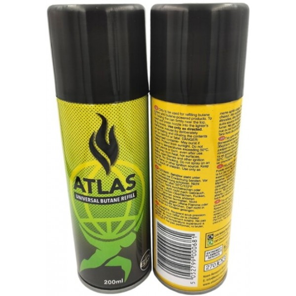 Газ Atlas Universal Butane Refill без домішок 200 мл (AT-200)