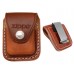 Чохол Zippo коричневий з кліпсою LPCB