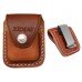 Чохол Zippo коричневий з кліпсою LPCB