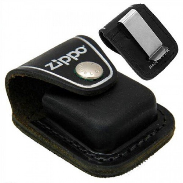 Чохол Zippo чорний з кліпсою LPCBK