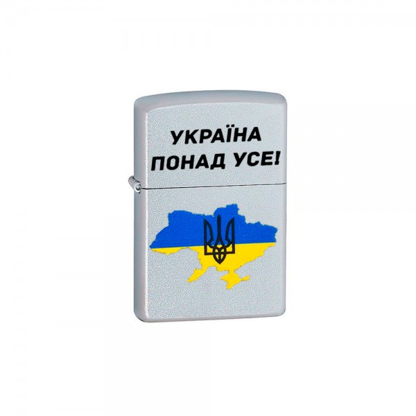 Запальничка Zippo Classics Satin Chrome Україна понад усе! 205u