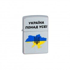 Запальничка Zippo Classics Satin Chrome Україна понад усе! 205u