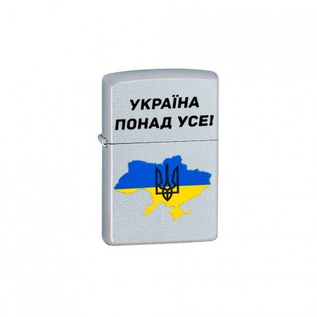 Запальничка Zippo Classics Satin Chrome Україна понад усе! 205u