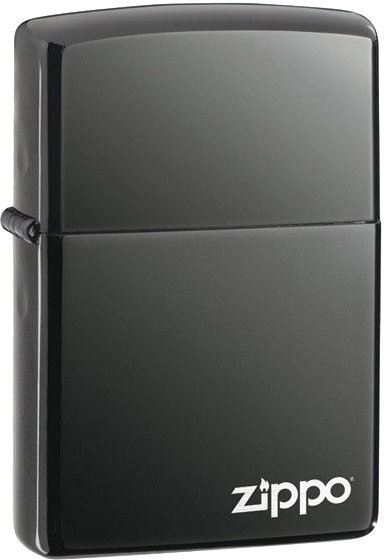  Запальничка Zippo Black Ice з логотипом Zippo 150ZL