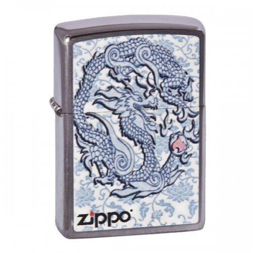 Запальничка Zippo Dragon Reg Brush Chrome 200.593