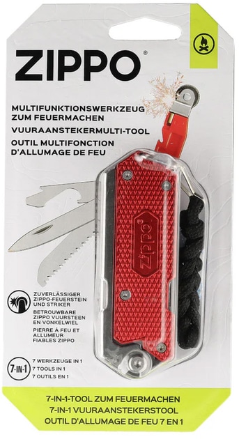 Нож мультитул 7 в 1 для аварийного разведения огня Zippo Fire