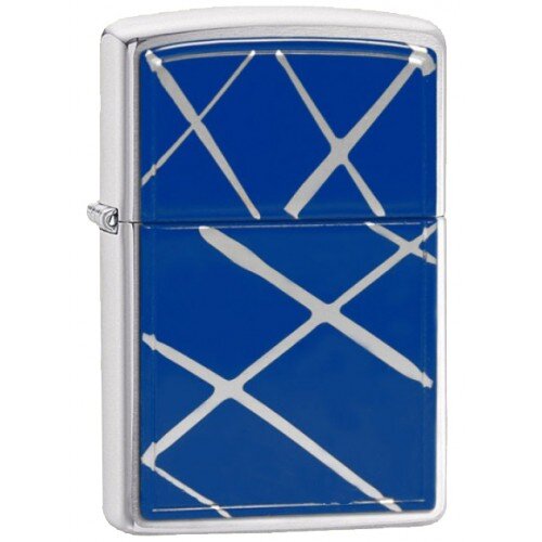 Запальничка Zippo String Paint-Синій Матовий Хром 20177