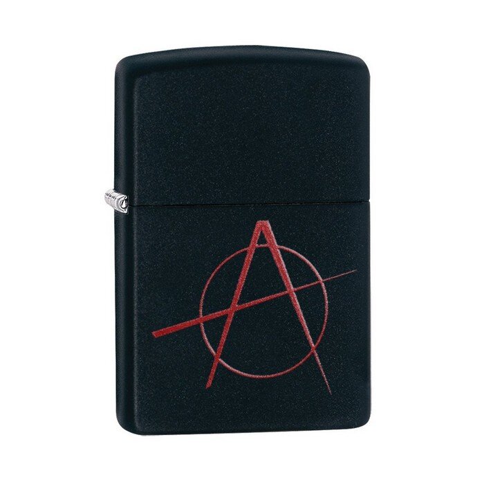Запальничка Zippo 218, Black Matte Anarchy, 20842