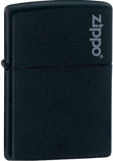  Запальничка Zippo Black Matte With Logo 218 ZL